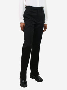 Rohe Black straight-leg tailored trousers - size FR 34