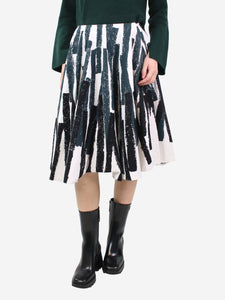 Marni White midi printed skirt - size UK 8