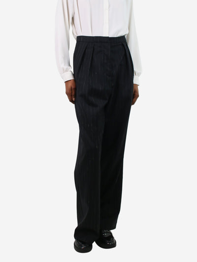 Black wide-leg pinstripe trousers - size FR 34 Trousers Rohe 