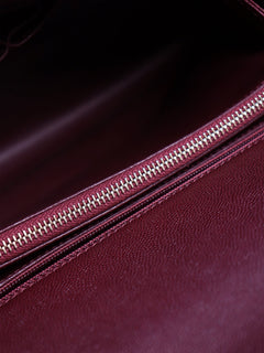 Maroon 2017 caviar leather quilted Coco Handle bag Top Handle Bags Chanel 