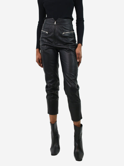 Black leather studded trousers - size FR 34 Trousers Isabel Marant 