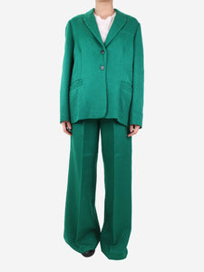 Forte Forte Green tonal striped suit set - size UK 12