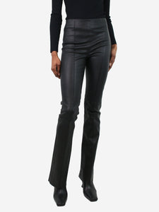 Christian Dior Black vinyl coated trousers - size UK 8