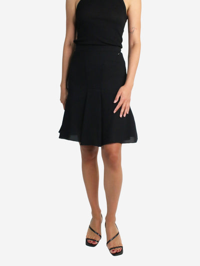 Black silk flared skirt - size UK 8 Skirts Chanel 