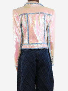 Balmain Pink iridescent jacket - size UK 8
