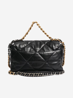 Black 2019 leather 19 leather flap shoulder bag Cross-body Bags Chanel 