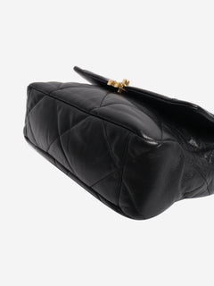 Black 2019 leather 19 leather flap shoulder bag Cross-body Bags Chanel 