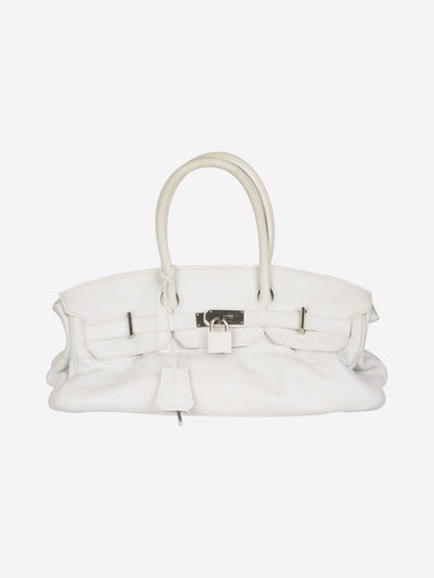 White Clemence leather The Birkin 42 Top Handle Bags Hermes 