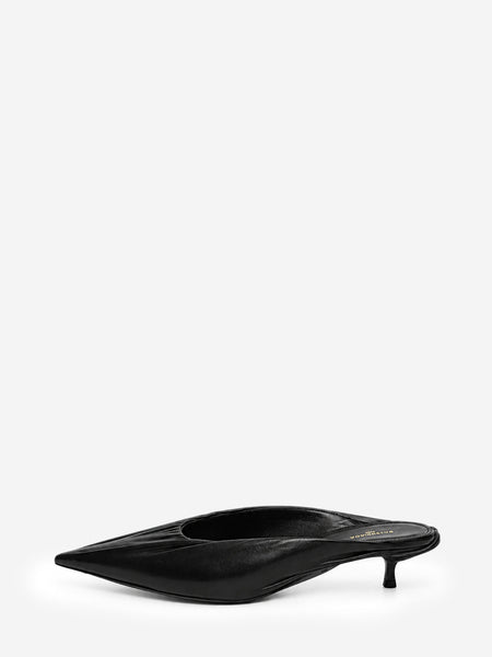 Black leather Knife kitten heel mules - size EU 39 product image