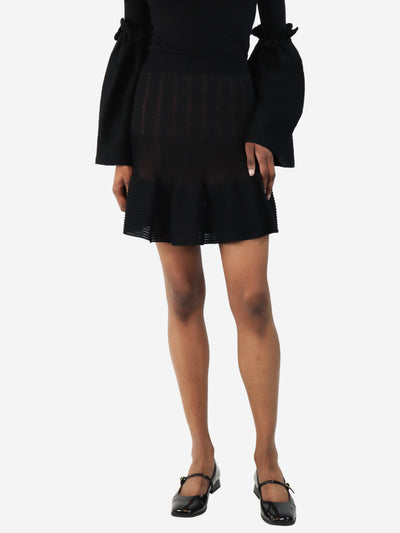 Black rib-knit mini skirt - size S Skirts Alaia 