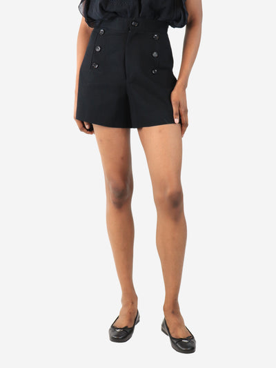 Black high-waisted mini shorts - size UK 8 Shorts Isabel marant Etoile 