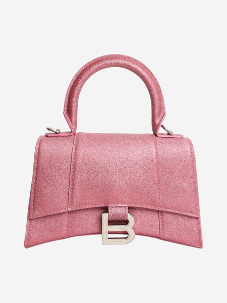 Pink glitter Hourglass XS handbag product image