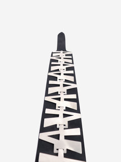 Black A motif metal and leather wide belt Belts Alaia 