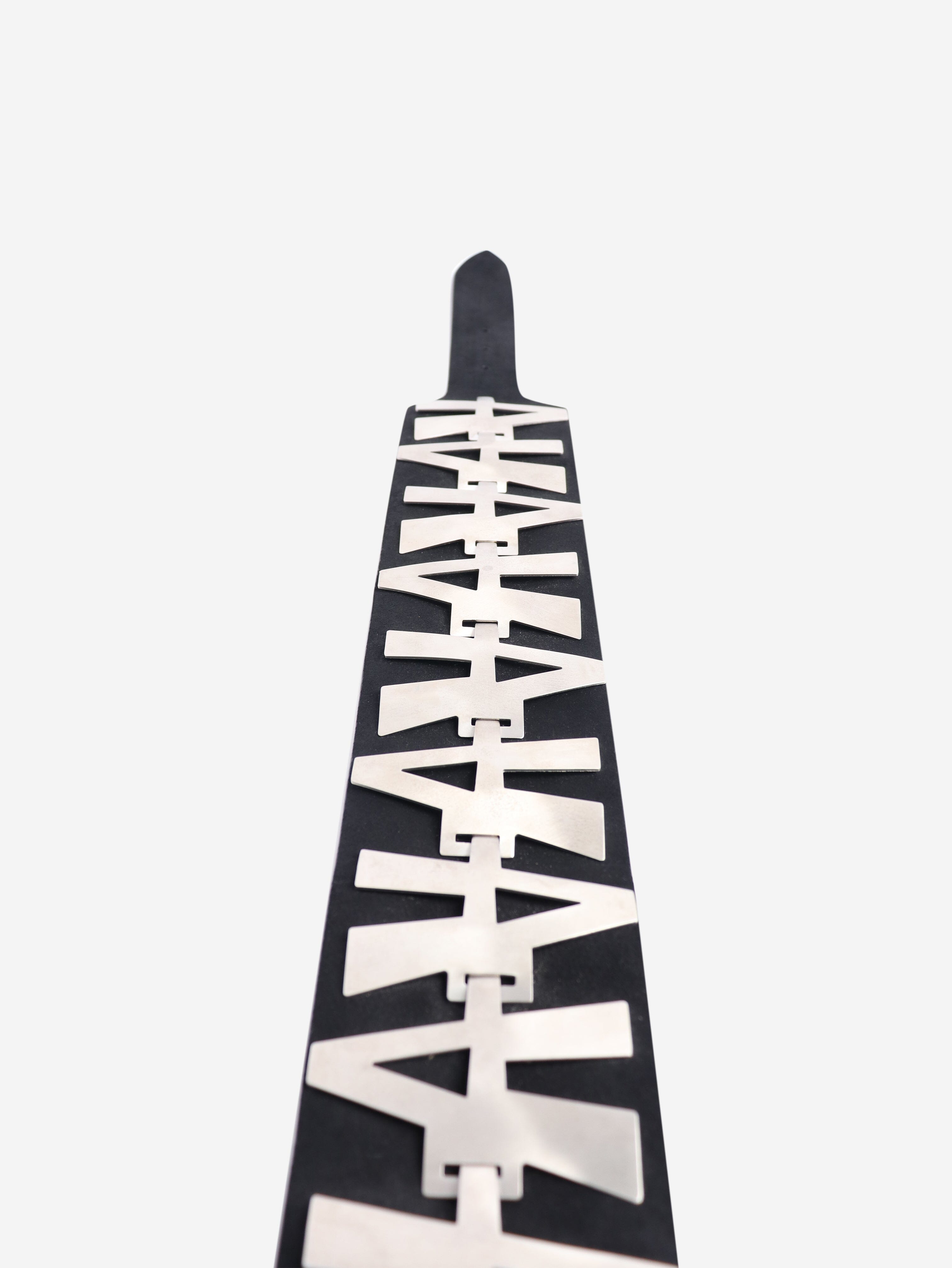 Black A motif metal and leather wide belt Belts Alaia 