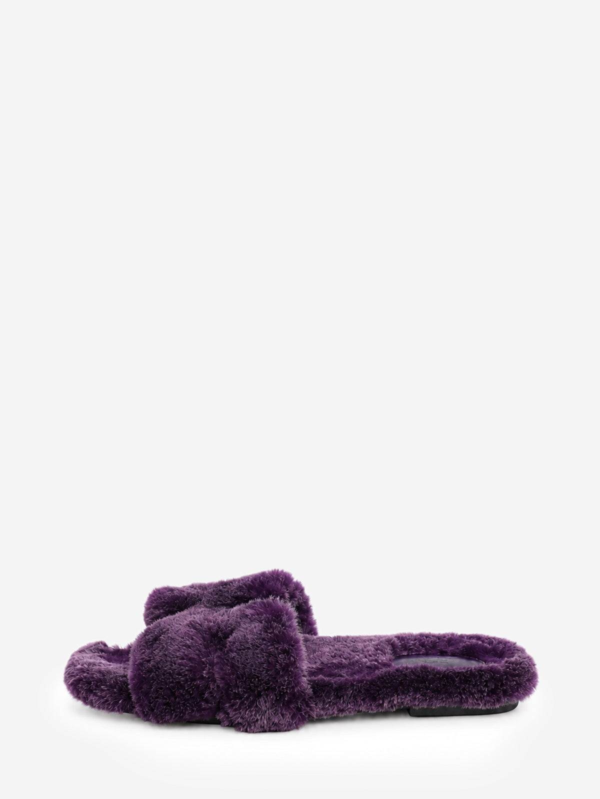 Purple shearling Oran sandals - size EU 40.5 Flat Shoes Hermes 