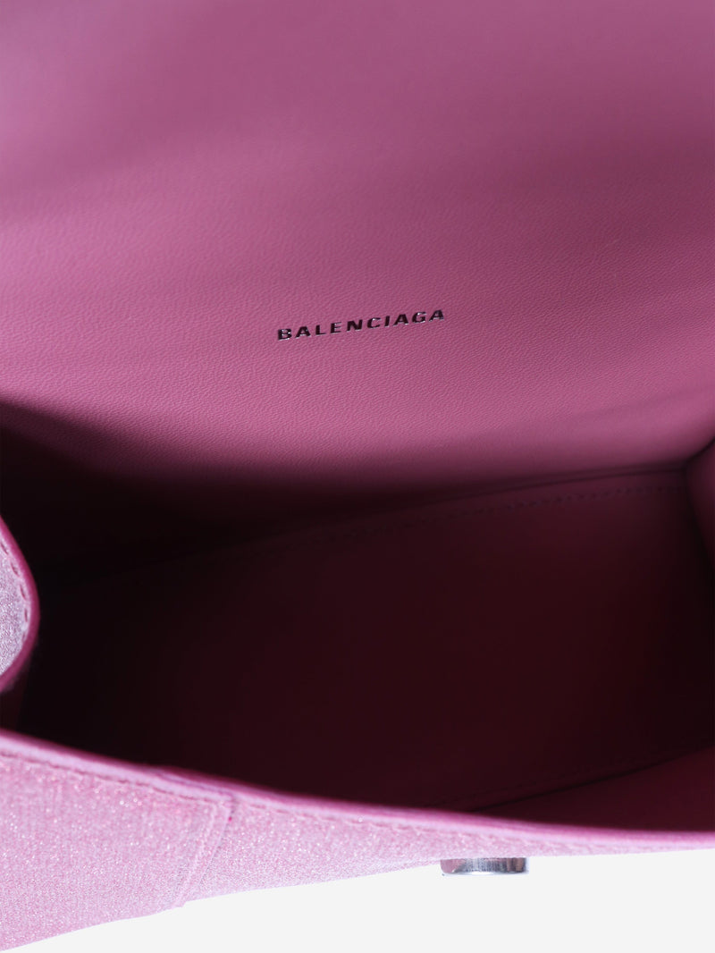 Pink glitter Hourglass XS handbag Cross-body bags Balenciaga 