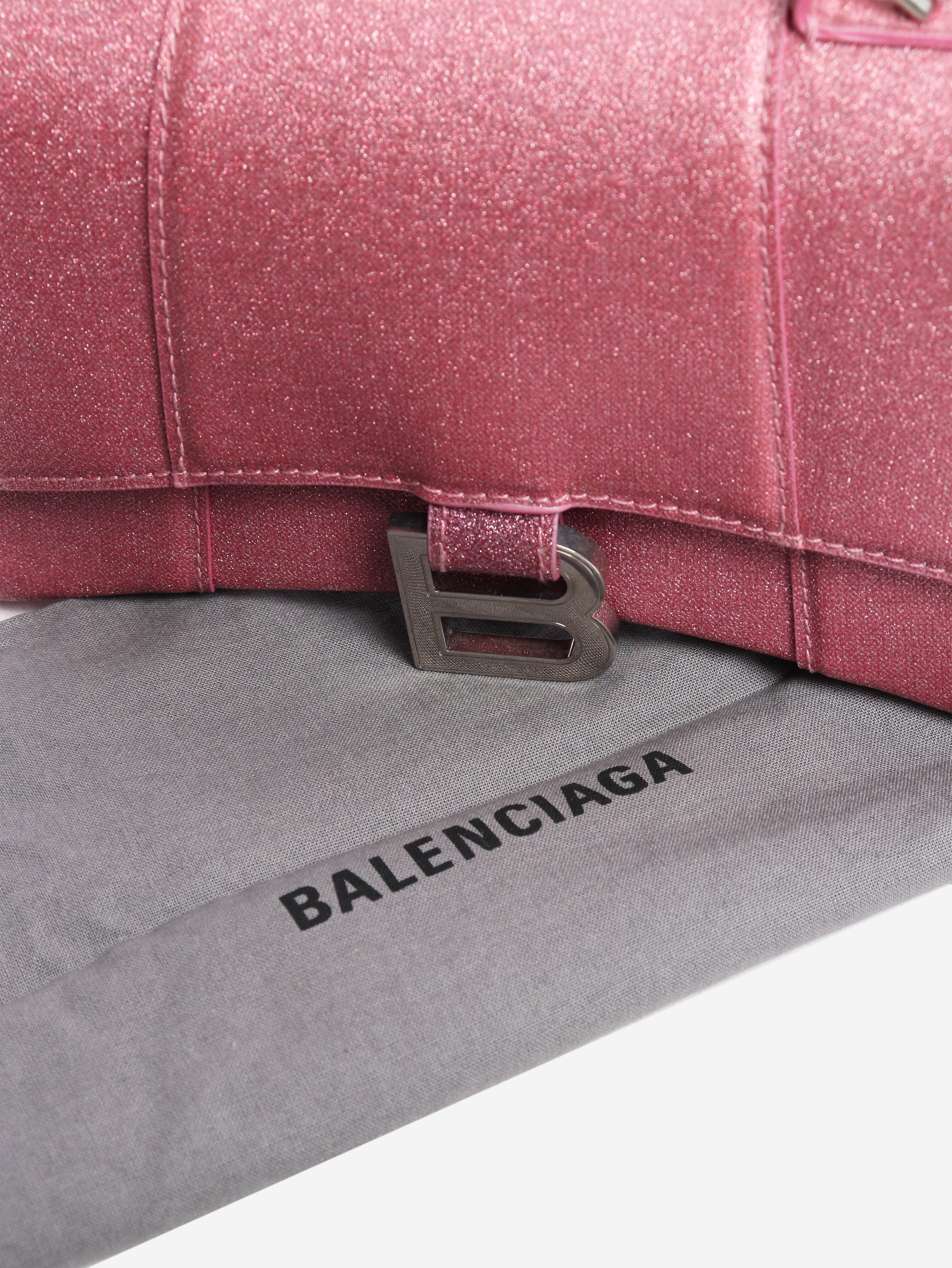 Pink glitter Hourglass XS handbag Cross-body bags Balenciaga 