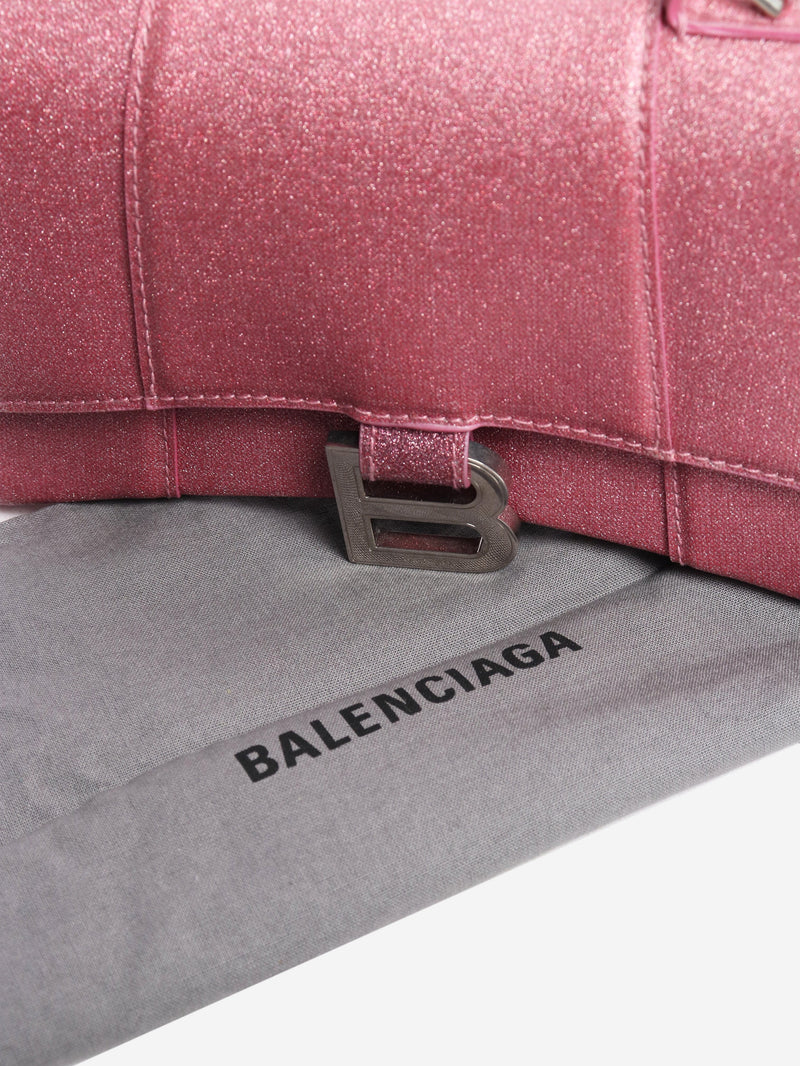 Pink glitter Hourglass XS handbag Cross-body bags Balenciaga 