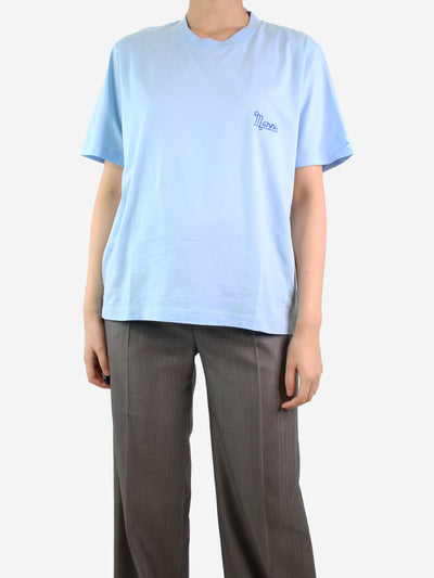 Light blue script logo t-shirt - size UK 10 Tops Marni 