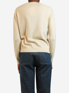Cream Ma Cherie cashmere jumper - size UK 8 Knitwear Jumper 1234 