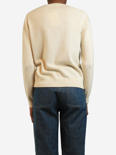 Cream Ma Cherie cashmere jumper - size UK 8 alternate image