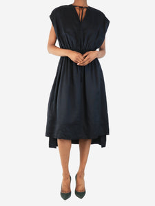 Joseph Black ramie mini dress - size UK 6