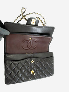 Chanel Black 2000-2002 medium lambskin Classic double flap bag