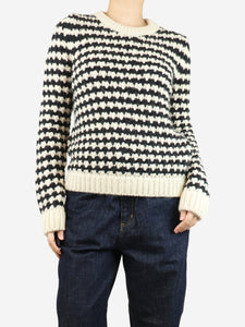 Saint Laurent Saint Laurent Black and white chunky knit jumper - size M