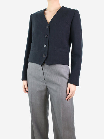 Dark grey cropped wool jacket - size UK 10 Coats & Jackets Margaret Howell 
