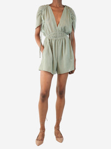 Maje Green lurex spotted top - size UK 6