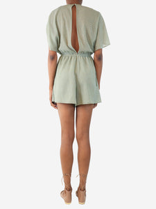 Maje Green lurex spotted top - size UK 6