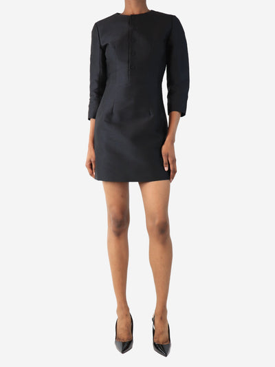 Black satin mini dress - size UK 8 Dresses Carven 
