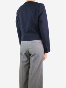 Margaret Howell Navy blue cropped wool jacket - size UK 10