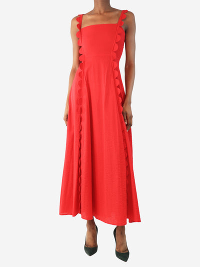 Red Apron midi dress - size XS Dresses Wiggy Kit 