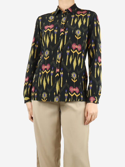 Multicoloured printed silk shirt - size UK 8 Tops Etro 