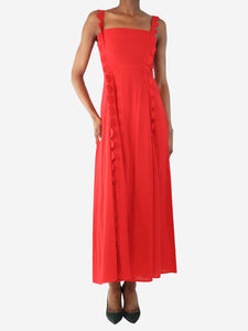 Wiggy Kit Red Apron midi dress - size XS
