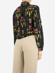 Etro Multicoloured printed silk shirt - size UK 8