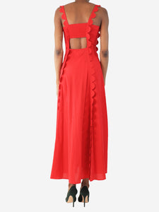 Wiggy Kit Red Apron midi dress - size XS