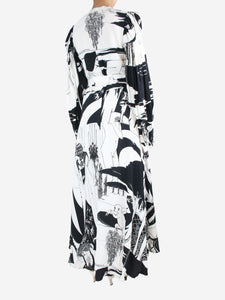 Loewe Black and white all-over printed dress - size UK 8