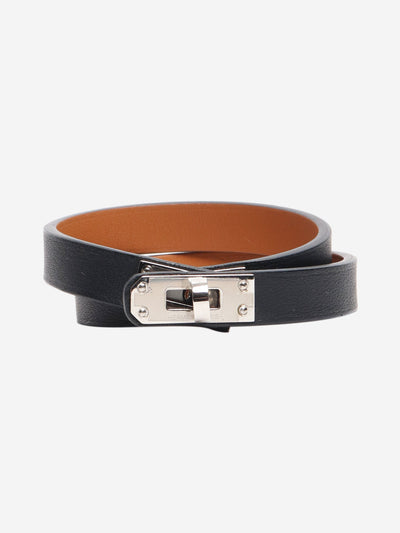 Black leather wrap around Kelly bracelet Bracelets Hermes 