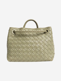 Sage green Andiamo medium Intrecciato leather tote Shoulder bags Bottega Veneta 