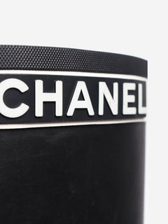 Black and white rubber logo rain boots - size EU 38 Boots Chanel 