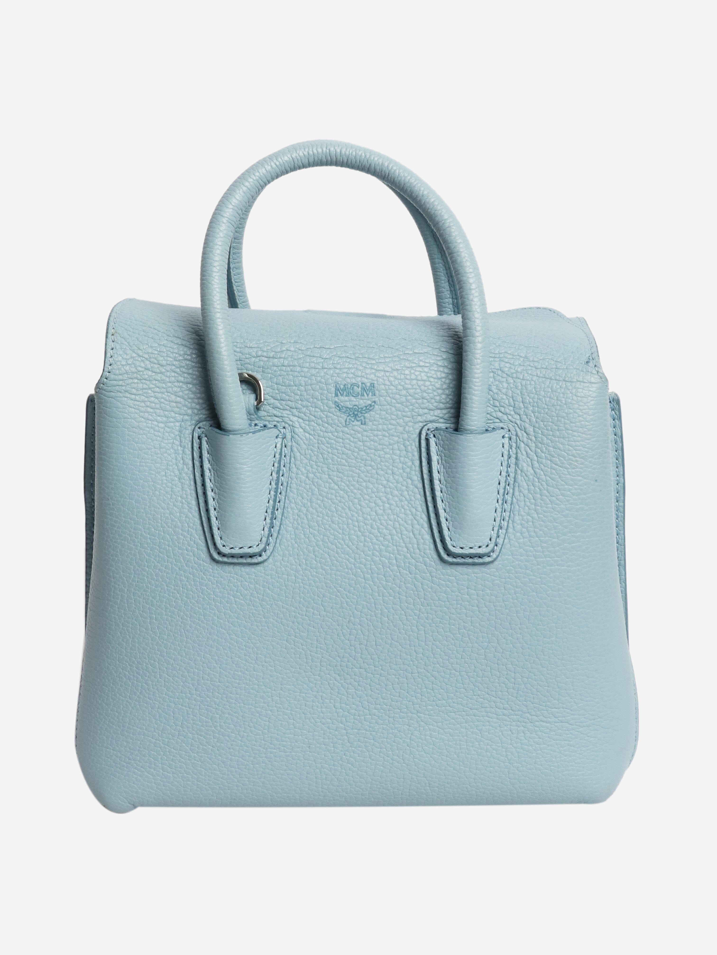 Light blue leather crossbody bag Shoulder bags MCM 
