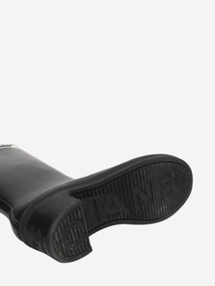 Black and white rubber logo rain boots - size EU 38 Boots Chanel 