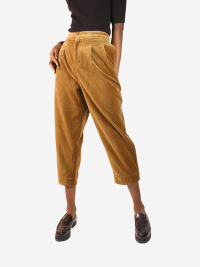 Brown velvet straight-leg trousers - size FR 36 Trousers Pure Tea