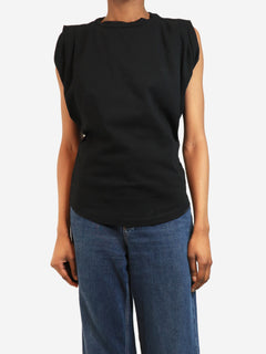 Black sleeveless gathered t-shirt - size XS Tops Isabel Marant 