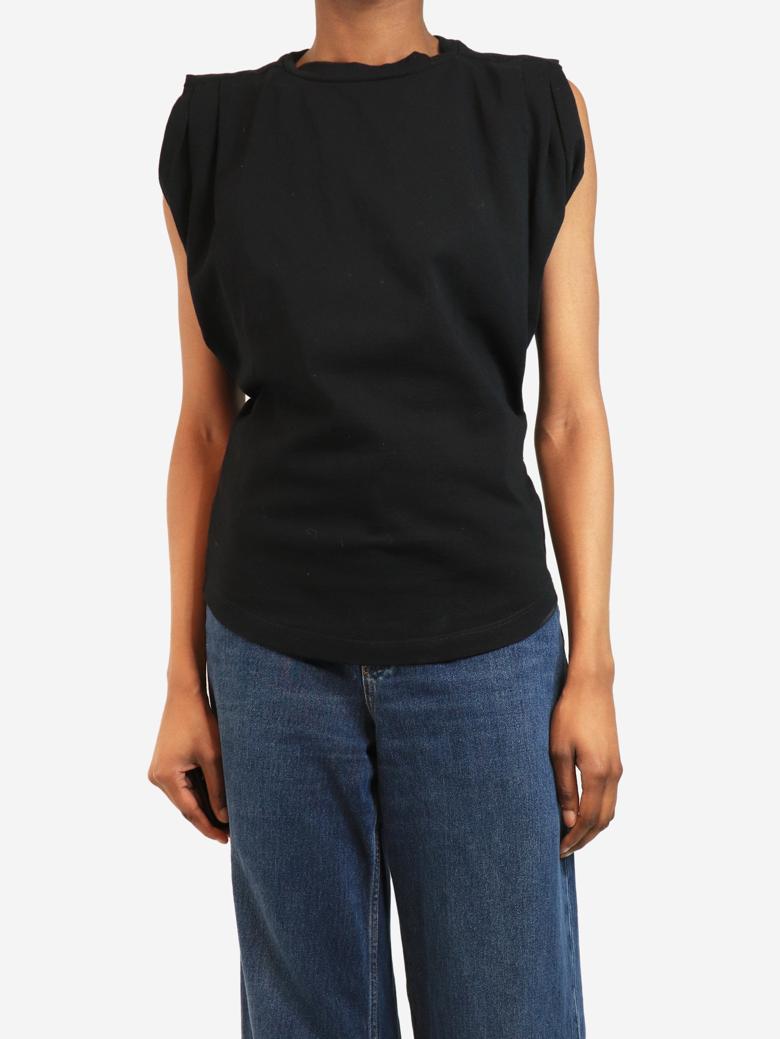 Black sleeveless gathered t-shirt - size XS Tops Isabel Marant 