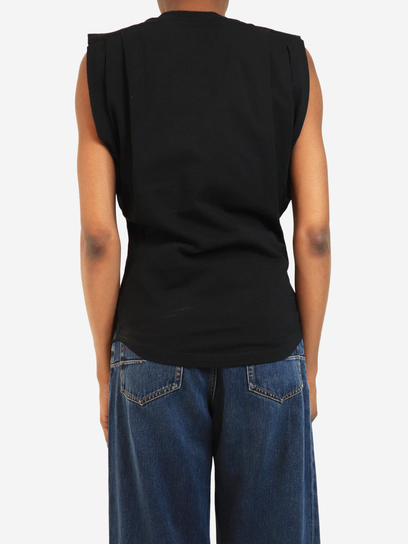 Black sleeveless gathered t-shirt - size XS Tops Isabel Marant 