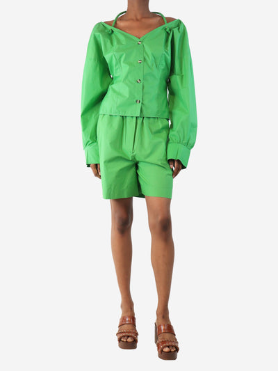 Green halterneck shirt and mini shorts set - size S/L Sets Nanushka 