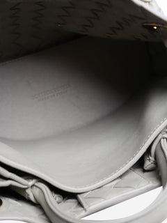 Sage green Andiamo medium Intrecciato leather tote Shoulder bags Bottega Veneta 